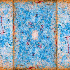 Old Grunge Painted Background With Abstract Antique Cracked Texture. Retro Scratched Pattern