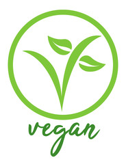 Vegan vector illustration symbol