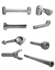 Industrial parts on white background