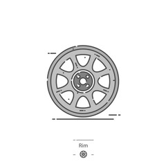 Fototapeta premium Rim - Line color icon