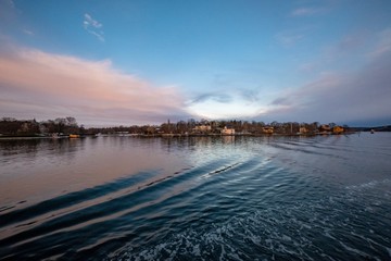 Sonnenuntergang über Schärengarten, Ostsee, Stockholm, Schweden