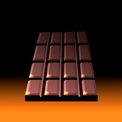 Chocolate bar vector illustration