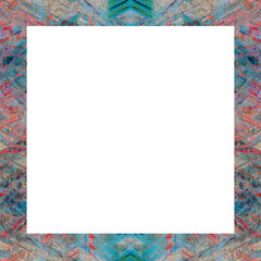 Grunge abstract color frame with empty space