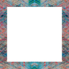 Grunge abstract color frame with empty space