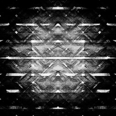 Dark square grunge background. Black and white abstract painted texture