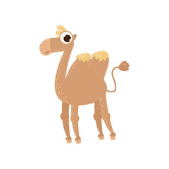 Cute cartoon image of an animal. Funny cute animal.