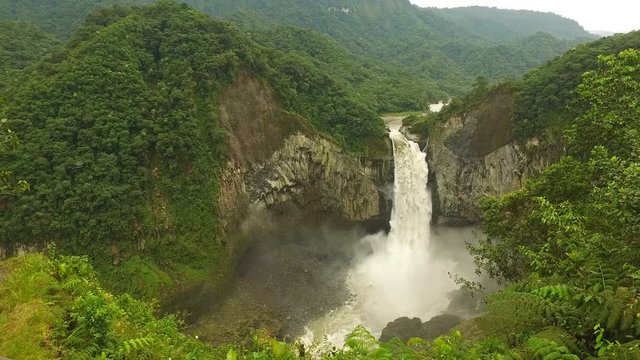 The San Rafael Waterfall, the tallest waterfall in Ecuador, with a height of 131 metres (430 ft)