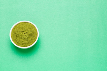 Moringa powder - Moringa oleifera. Top view