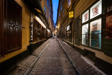 Fototapeta na wymiar historische Altstadt von Gamla Stan in Stockholm, Schweden