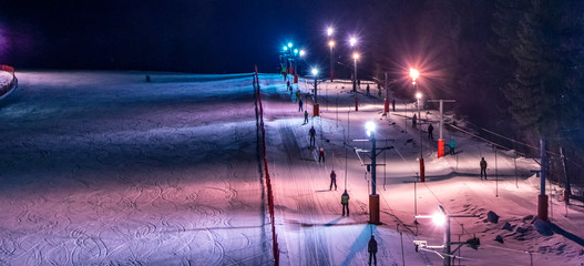 Slovak ski center Tále, winter night © Matúš
