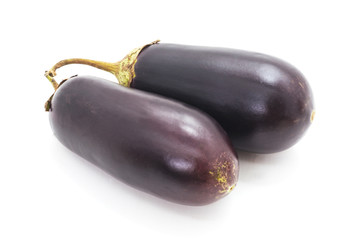 Two blue eggplant.