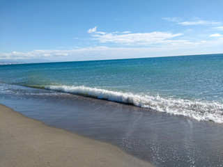 wave on the shore, Mediterranean sea