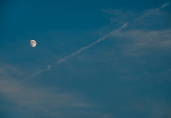 night sky with white moon