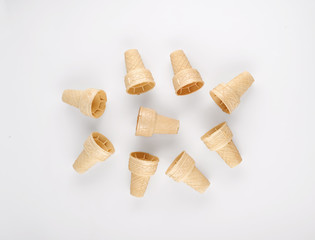 empty wafer isolated on white background