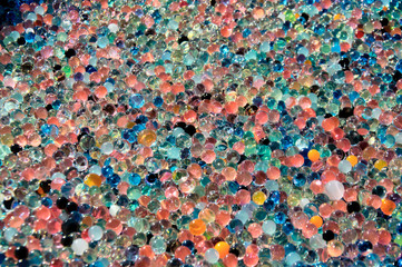 Multicolored water beads 
