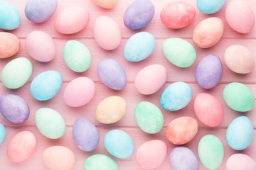 Pink pastel color tulip on the white background. Easter background.