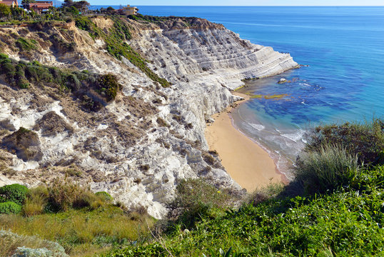 Turkish Steps Beach area in Realmonte, near Agrigento Sicily