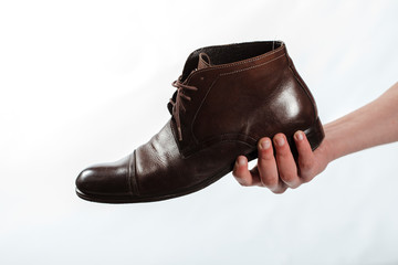 pair of black shoes isolated