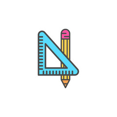 Drawing tools flat vector icon sign symbol
