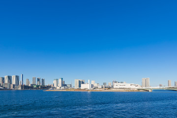 Obraz premium (東京都-都市風景)レインボーブリッジから望む晴海側景観１