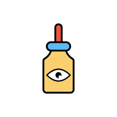 Eye drop flat vector icon sign symbol
