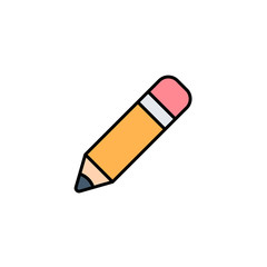 Pencil flat vector icon sign symbol