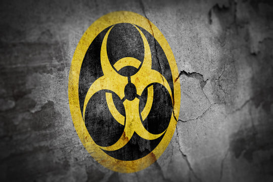 grunge biohazard symbol