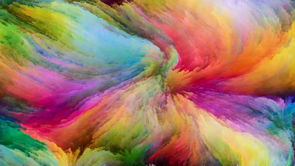 Keuken foto achterwand Mix van kleuren Kleurrijke verf kunstmatig