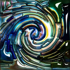 Deurstickers Inner Life of Spiral Color © agsandrew