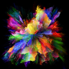 Fototapeta na wymiar Numeric Colorful Paint Splash Explosion