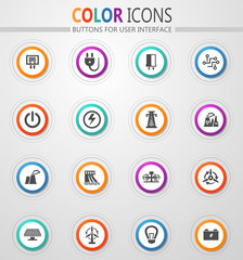 Electricity icon set