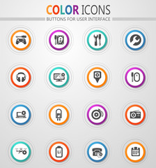 Electronic repair icons set