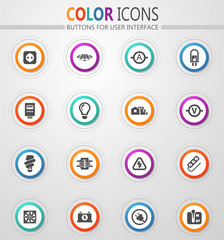 Electricity icon set
