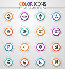 Emergency icons set