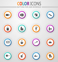 Food and kitchen icons set