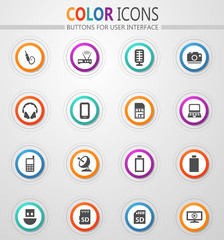 Hi tech icons set