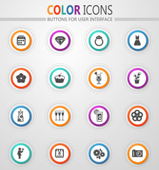 Womens Day icons set