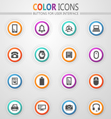 Home appliances icons set