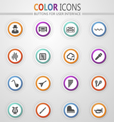 Music icons set