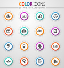 Post service icons set