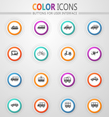 Public transport icons set