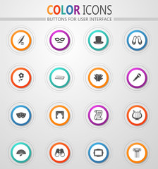 Theater icons set