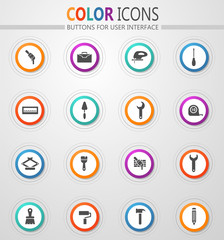 Work tools icons set