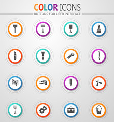 Work tools icons set