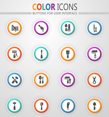 Work tools icons set