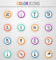 Work tools icons set