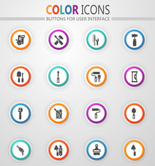 Work tools icons set