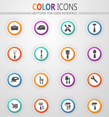 Work tools icons set