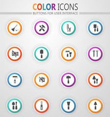 Work tools icons set