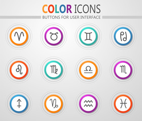 Zodiac icon set